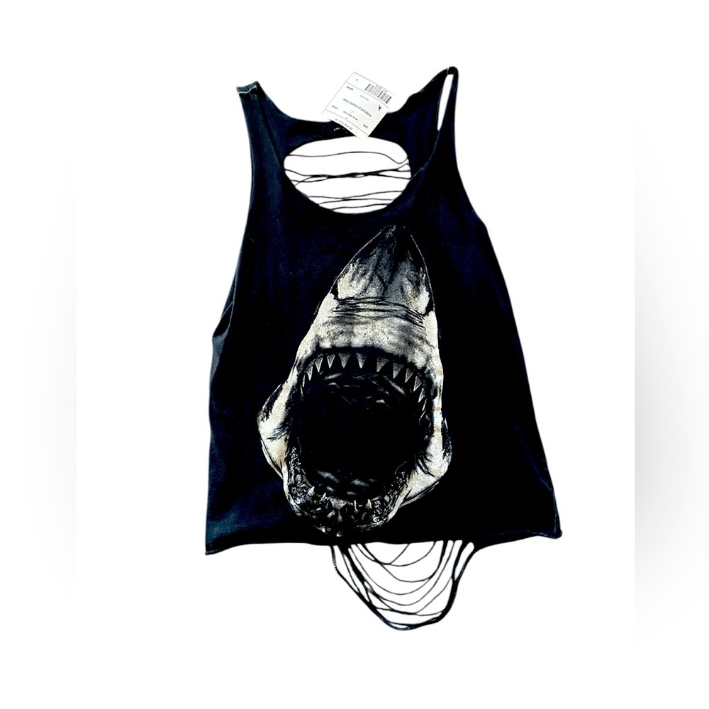 Forever 21 shark Tank with cut shred back